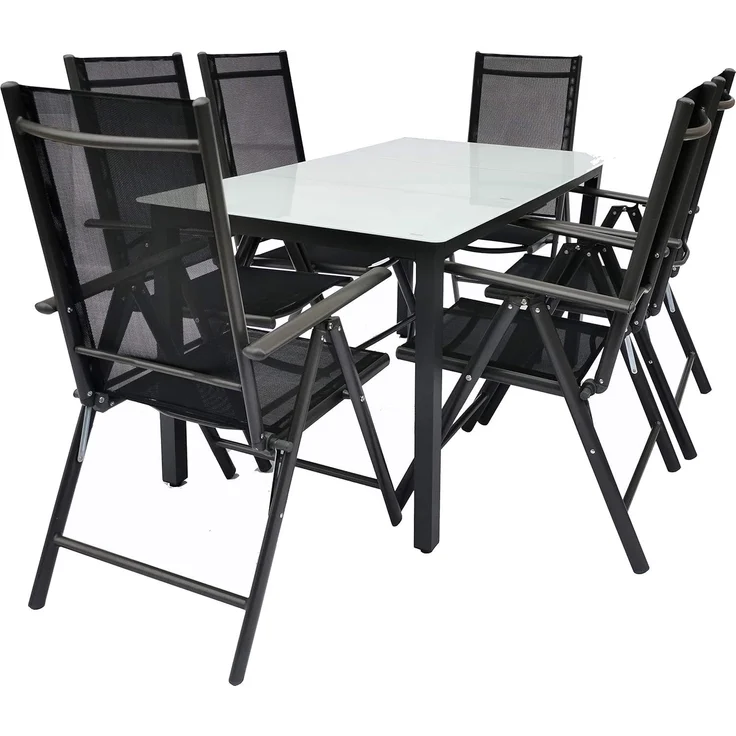 VCM Gartenmöbel-Set Miami 917336 Anthrazit H. 105 x B. 140 x T. 80 cm – Bild 1