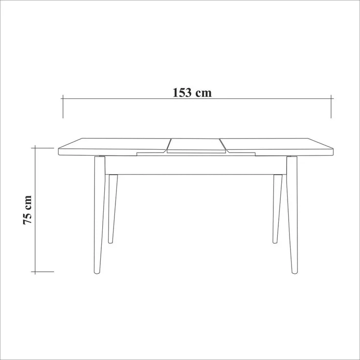 Calicosy Ausziehbarer Tisch von 120 bis 153 cm, Dekor Buche und Weiß - OLIVER - Weiß – Bild 8