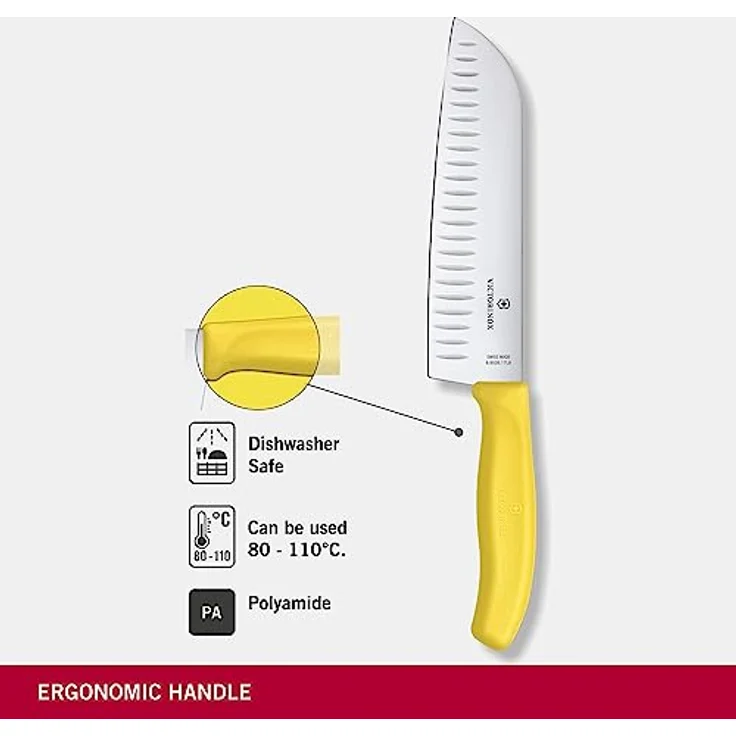 Victorinox Swiss Classic Santokumesser 17cm gelb – Bild 4