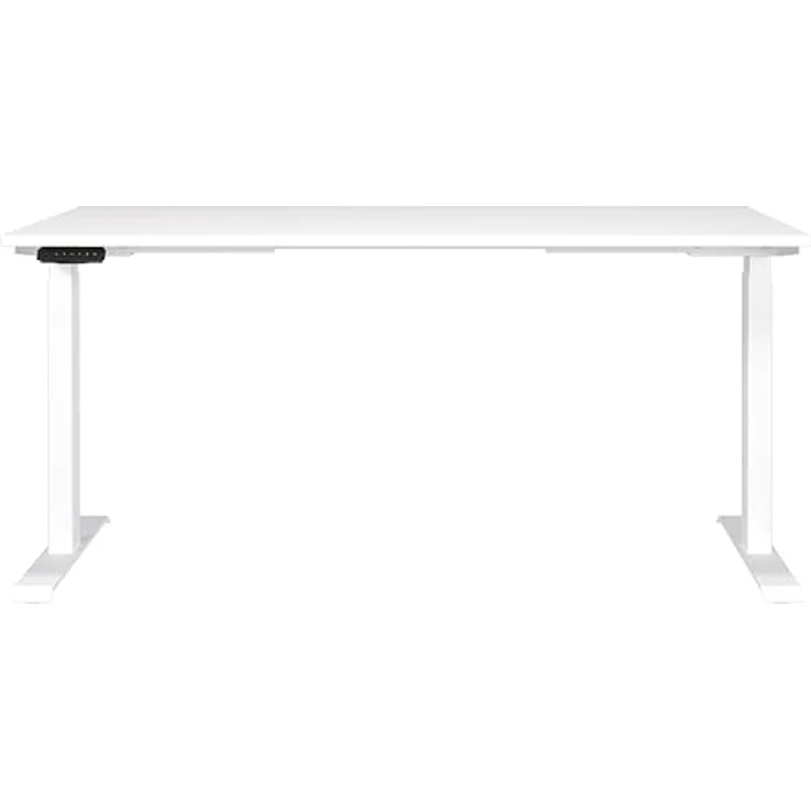 Germania Schreibtisch 7908-84, in Weiß, EL. höhenverstellb, 160 x 120 x 80 cm (BxHxT) – Bild 4