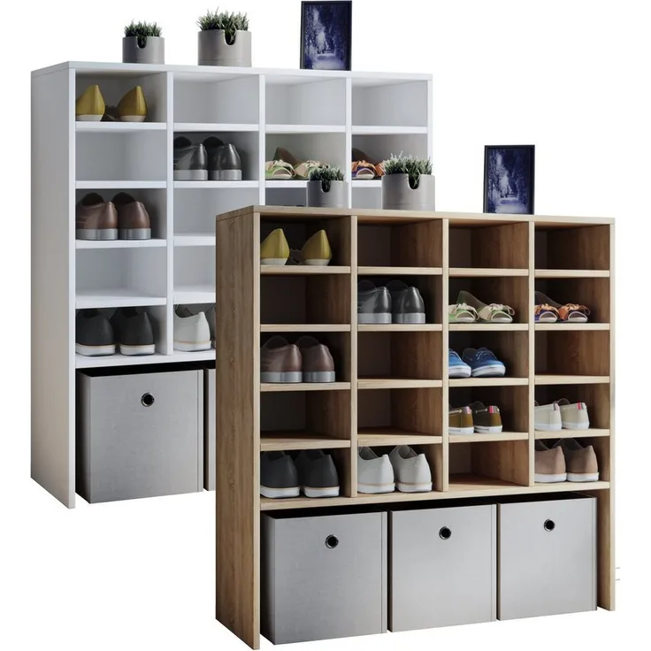 VCM Schuhregal Holz Regal Schuhschrank Hinsol XL