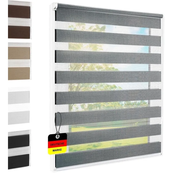Doppelrollo Doppelrollo Klemmfix grau 50x140 cm, Foxx