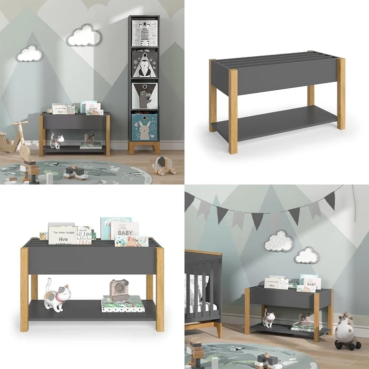 Kinderregal Malia Grau 80 x 46 cm Vitalispa – Bild 8