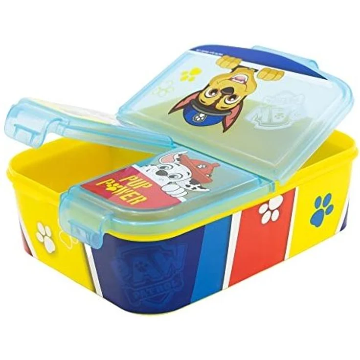 Lunchbox für Kinder mit 4 Fächern aus Kunststoff verschiedene Motive Paw Patrol – Bild 3