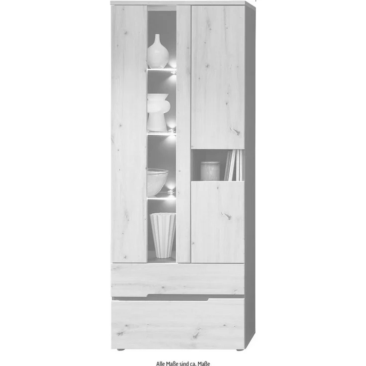 Vitrine MEMPHIS Artisan Eiche Graphit Nachbildung – Bild 3