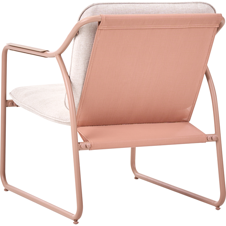Lounge Set mit Tisch 4-Sitzer CALASCIO Metall Hellbeige – Bild 6