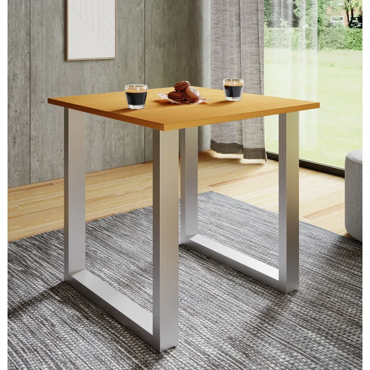 VCM Esstisch Xona 916821 Silber / Buche H. 76 x B. 140 x T. 50 cm – Bild 2