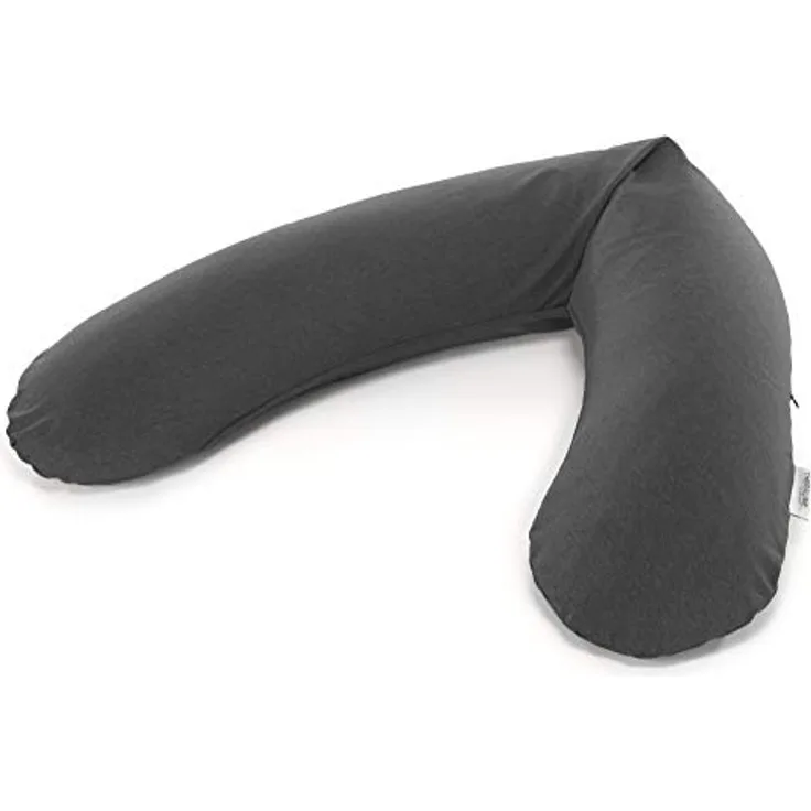 Theraline Ersatzbezug für Stillkissen Das Original, 190 cm, Bambusqualität, Melange Anthrazit, waschbar bei 60°C