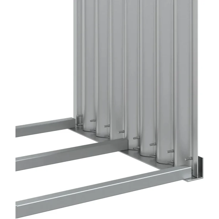 vidaXL Kaminholzunterstand Silbern 120x45x140 cm Verzinkter Stahl 364591 – Bild 5
