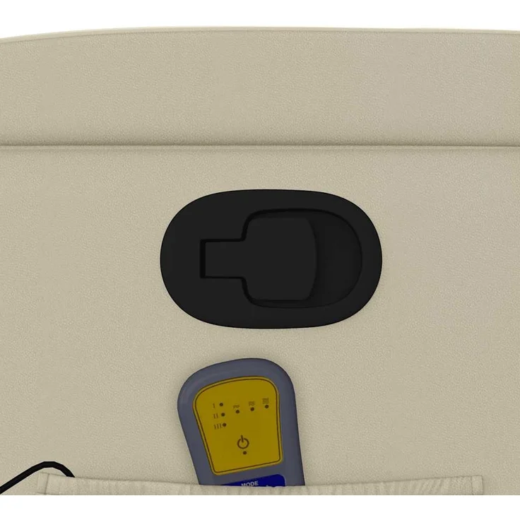 vidaXL Massagesessel mit Relaxfunktion, Kunstleder, Creme 3205597 – Bild 9
