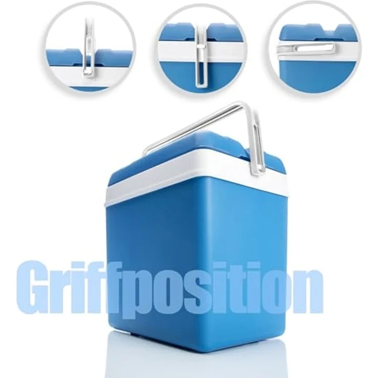 BigDean Thermobehälter Kühlbox 24 Liter blau/weiß - Isolierbox mit bis zu 11 Std. Kühlung, Kunststoff, (Packung, 1-tlg, Kühlbox), bis zu 14h kalt – Bild 5