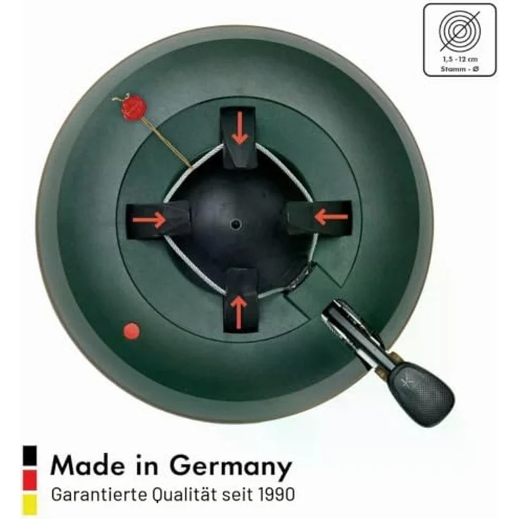 Krinner Christbaumständer Comfort Grip+ M Stamm Ø bis 12 cm – Bild 2