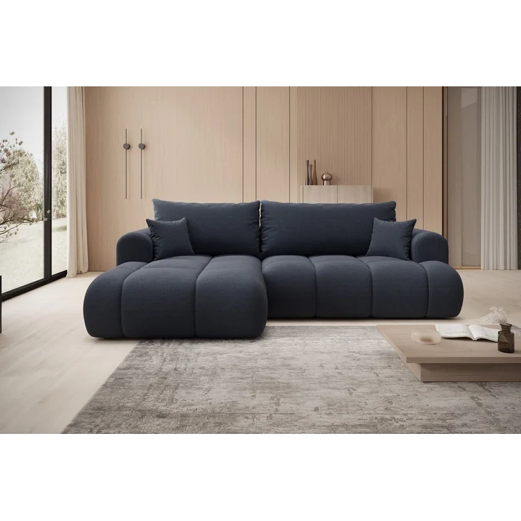thematys Ecksofa TREVIO 260 x 165 cm, mit Schlaffunktion, mit Bettkasten, Dunkelgrau (Element 22), Ausrichtung links – Bild 1