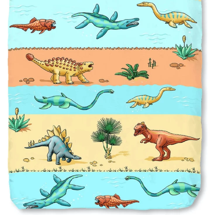 Dino Urzeit Bettwäsche Digitaldruck Bunt ESPiCO Sleep and Dream 135 x 200 + 80 x 80 cm – Bild 3