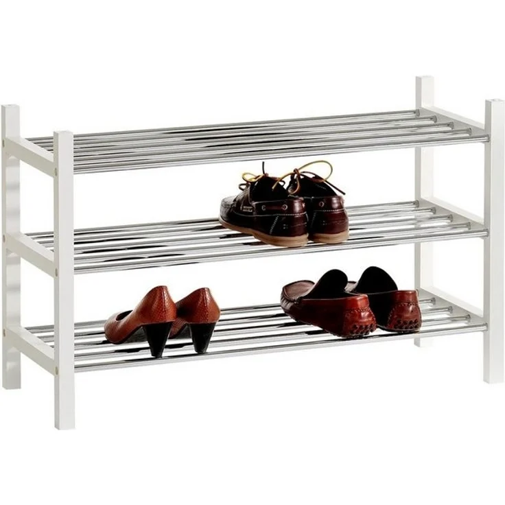 IDIMEX Schuhregal RESA, Schuhregal Schuhablage Schuhständer Schuhschrank Holz 3 Böden in weiss – Bild 2