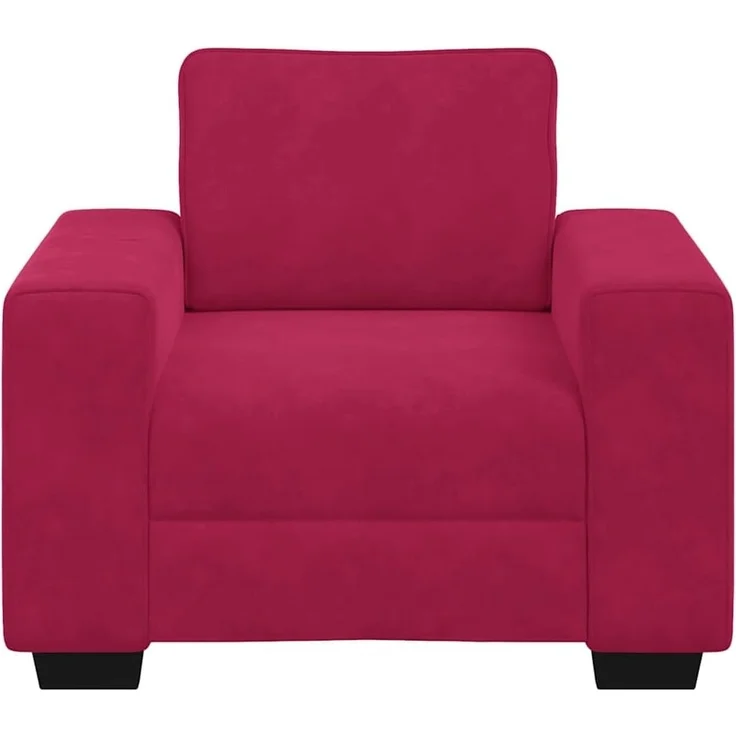 vidaXL Sessel Weinrot 100x77x82 cm Samt 4105251 – Bild 4