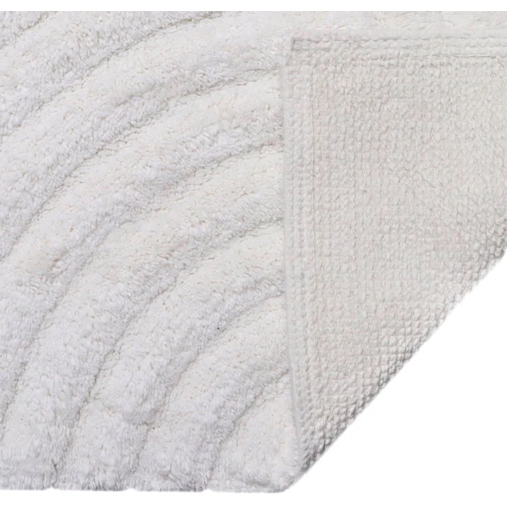 my home Badematte Juna, Badvorleger, Badezimmer Teppich, Zen, Scandi, Boho, Höhe 15 mm, rutschhemmend beschichtet, fußbodenheizungsgeeignet, Baumwolle, halbrund, Baumwolle, Hoch-Tief-Effekt, weich – Bild 3