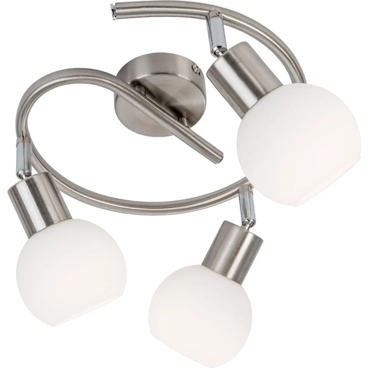 LED Deckenleuchte, 3-Flammig, Glas, Spots beweglich, D 25 cm – Bild 5