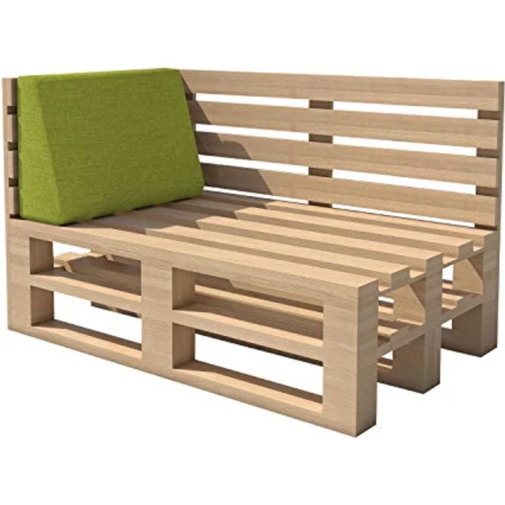 chilly pilley Palettenkissen Gartenkissen Palettenauflage Palettenpolster Indoor Outdoor Waschbar Abnehmbar Sitzkissen Rückenkissen (Seitenkissen 60 x 40 x 10/20, Grün) – Bild 2