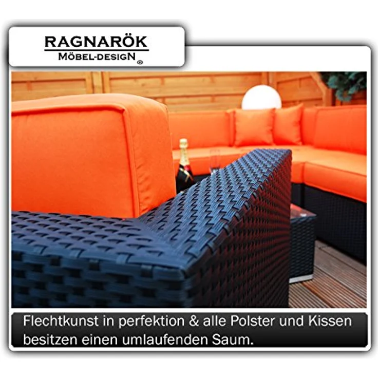 Ragnarök Möbel-Design Gartenlounge-Set Narvik, (Set, Ecklounge, Polyrattan, Alu) – Bild 6