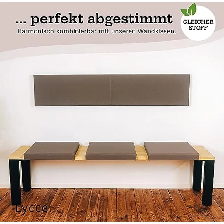Lycce Bankauflage Bankkissen Klemmkissen Sitzkissen mit 2 Leisten, 40cm Klemmtiefe, (1 St), verrutscht nicht, mit Klemmfunktion, versch. Farben – Bild 8