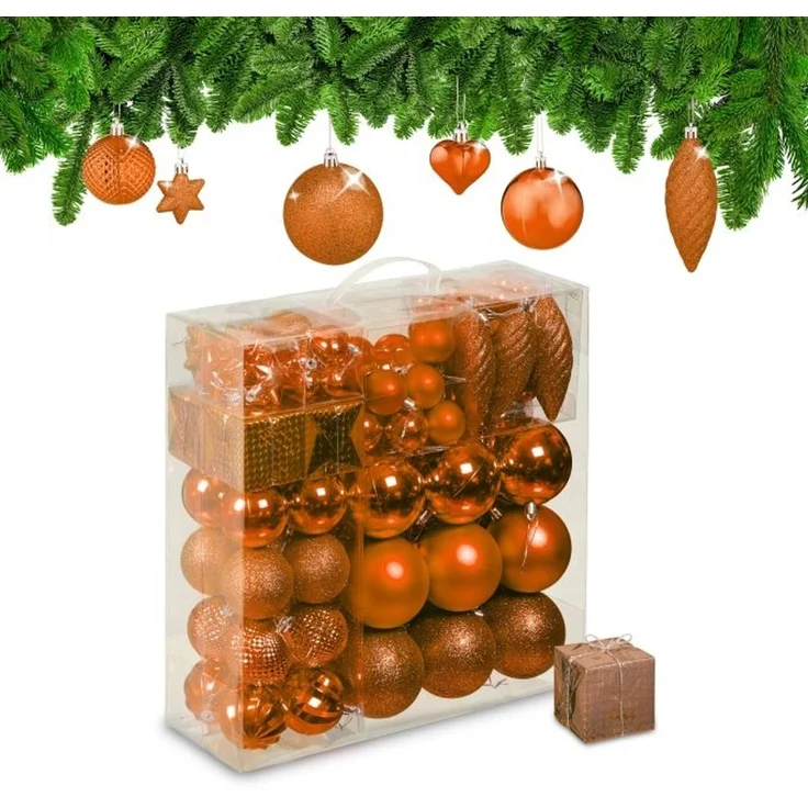 Relaxdays Weihnachtskugeln im 110er Set – Bild 1
