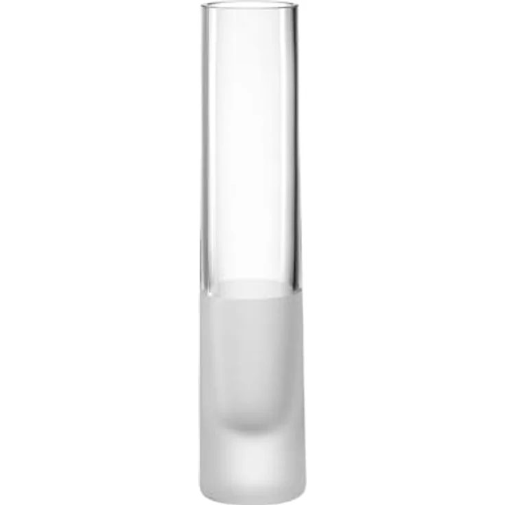 LEONARDO HOME Novara Deko-Vase, schmale zylinderförmige Solifleurvase aus satiniertem Glas, Höhe 24 cm, Durchmesser 5,2 cm, Volumen 270 ml – Bild 1