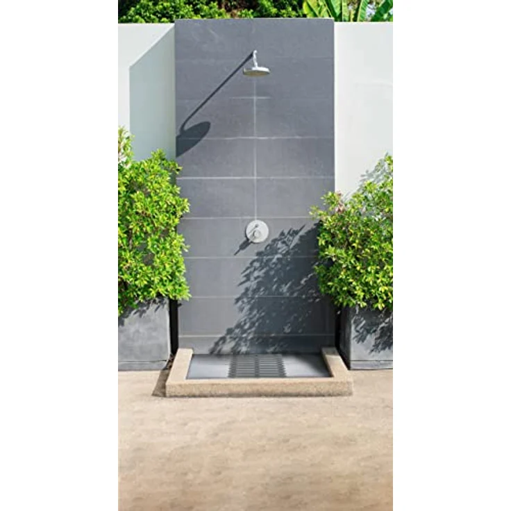 Wenko Duschmatte 'Indoor & Outdoor', rutschhemmende Kunststoffmatte in Grau, 55 x 55 cm – Bild 8