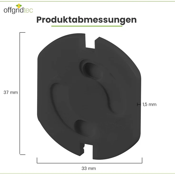 Offgridtec 20x Kindersicherung fuer Steckdose mit Drehmechanik - Steckdosensicherung Schwarz Baby Kleinkind – Bild 3