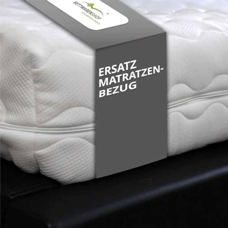 BettwarenShop Ersatz Matratzenbezug Doppeltuch, weiß, 90x200 cm – Bild 5