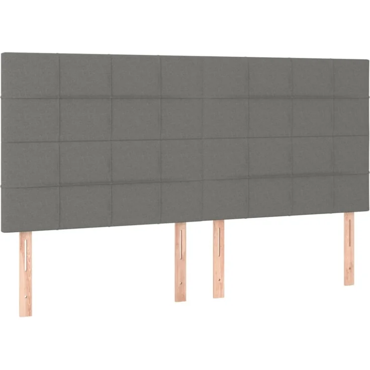 vidaXL Kopfteile 4 Stk. Dunkelgrau 90x5x78/88 cm Stoff 3116347 – Bild 3