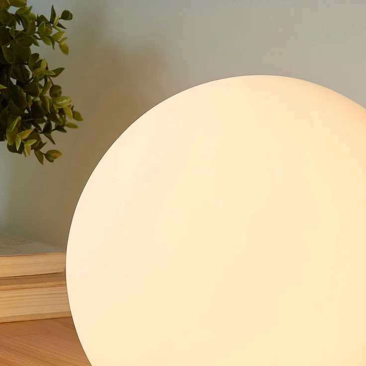 Lindby Tischleuchte Marike, Glas Weiß IP20, 1 x 15 W LED – Bild 6