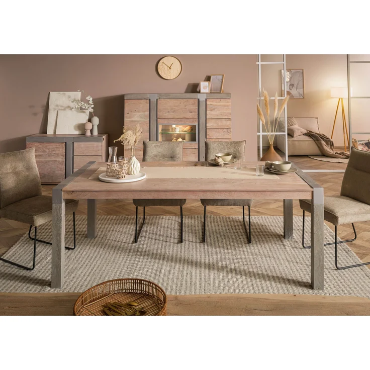 Esstisch Akazie 220x100x76 beige lackiert AMSTERDAM #116 – Bild 9