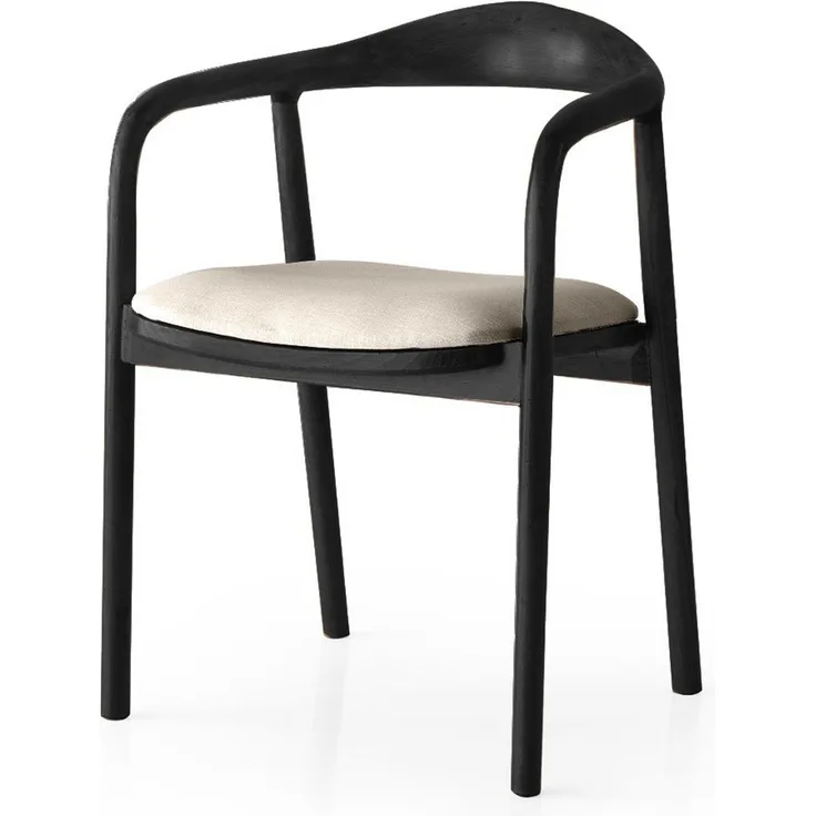 Skye Decor 'PA - 031' Stuhl, Hellgrau / Schwarz, 52 x 77 x 51 cm