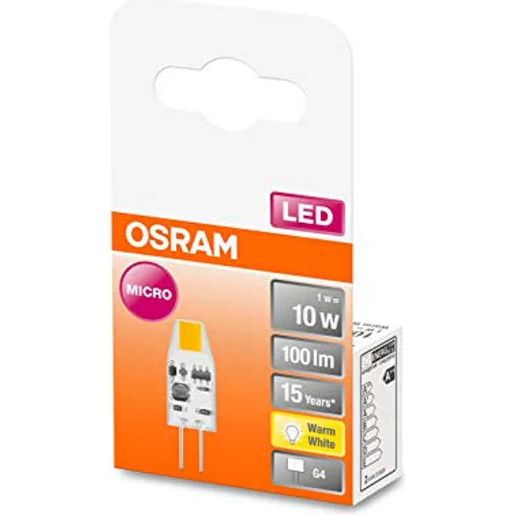 OSRAM PIN Micro LED-Stiftsockel G4, 1W 100lm, Warmweiß 2.700K – Bild 2