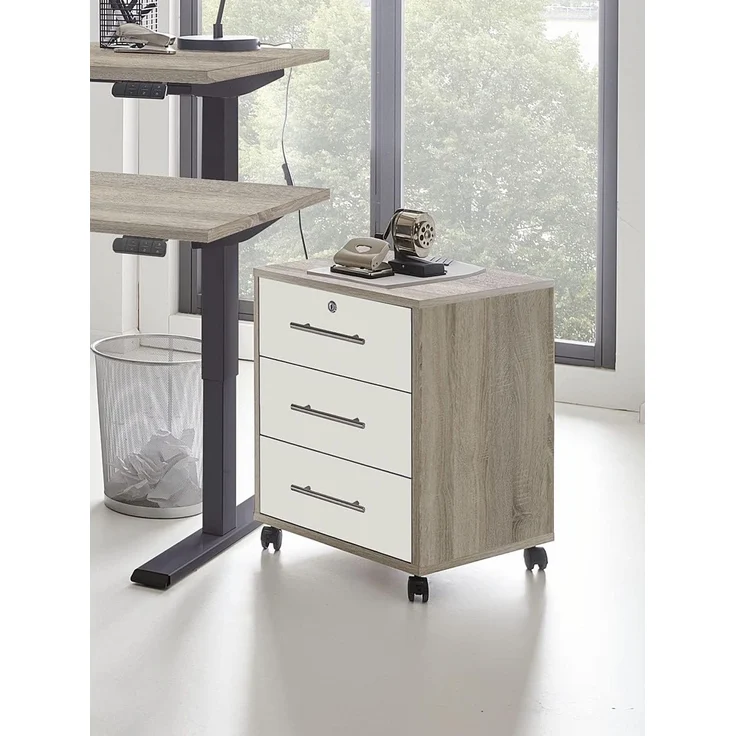 moebel-dich-auf Rollcontainer OFFICE EDITION, Metallgriffe, 1 Schubkasten abschließbar – Bild 1