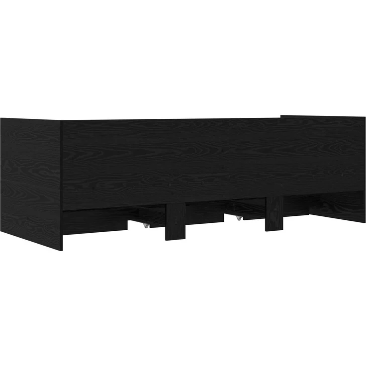 vidaXL Tagesbett mit Schubladen Schwarze Eiche Holzwerkstoff 3429635 – Bild 6
