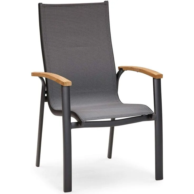 Stapelsessel Cavalese anthrazit/Teak