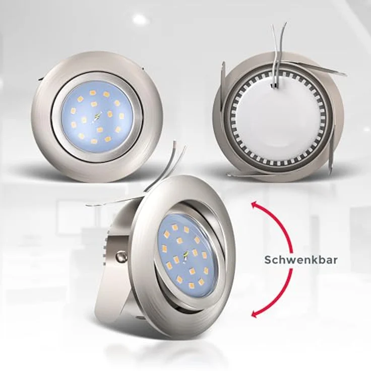 LED Einbaustrahler ultra-flach schwenkbar Decken-Spot Einbau-Leuchte – Bild 7
