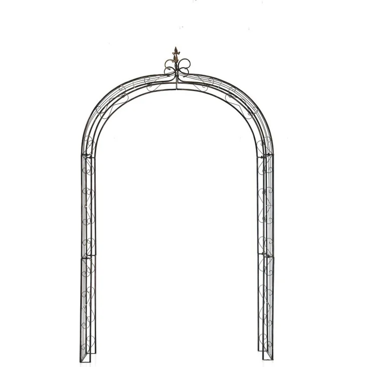 Rosenbogen AACHEN - 148x34,5x260cm, Metall, Bronze | Rankhilfe Rosen Rankgitter Gartendekoration – Bild 2