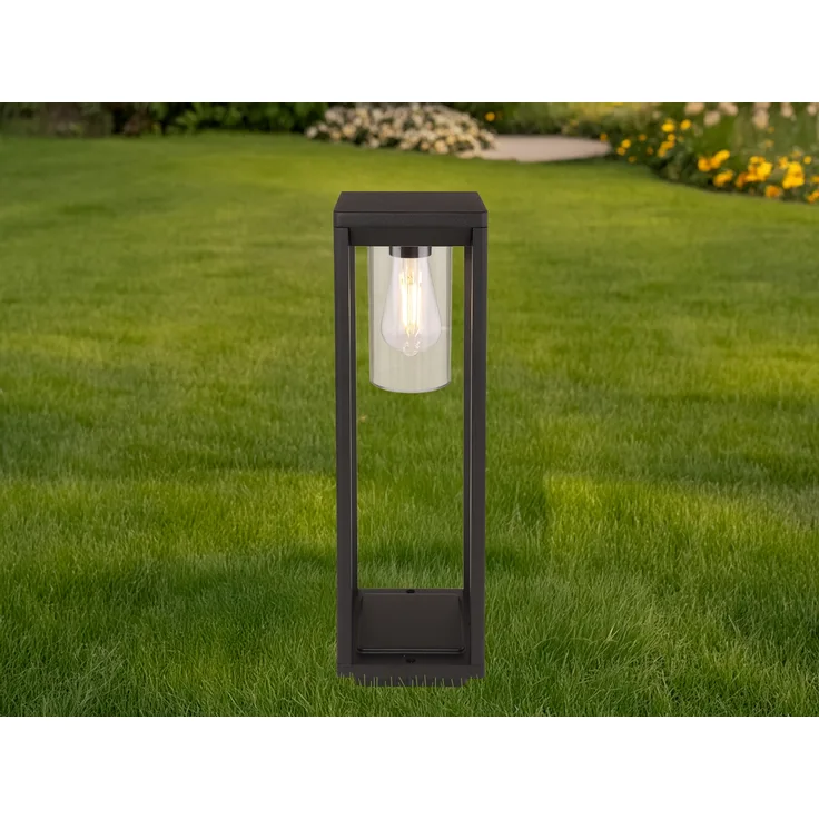 Außenleuchte Laterne Außenlaterne Schwarz Industrie Außenlampe 50cm 3135S2