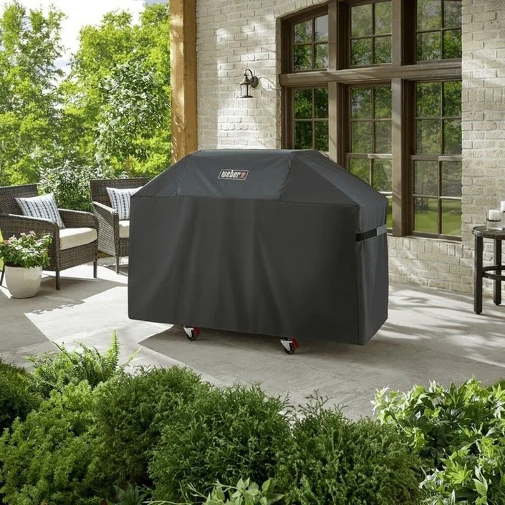 Weber 7757 Genesis 300 Series Prem Grillabdeckung, Schwarz – Bild 2