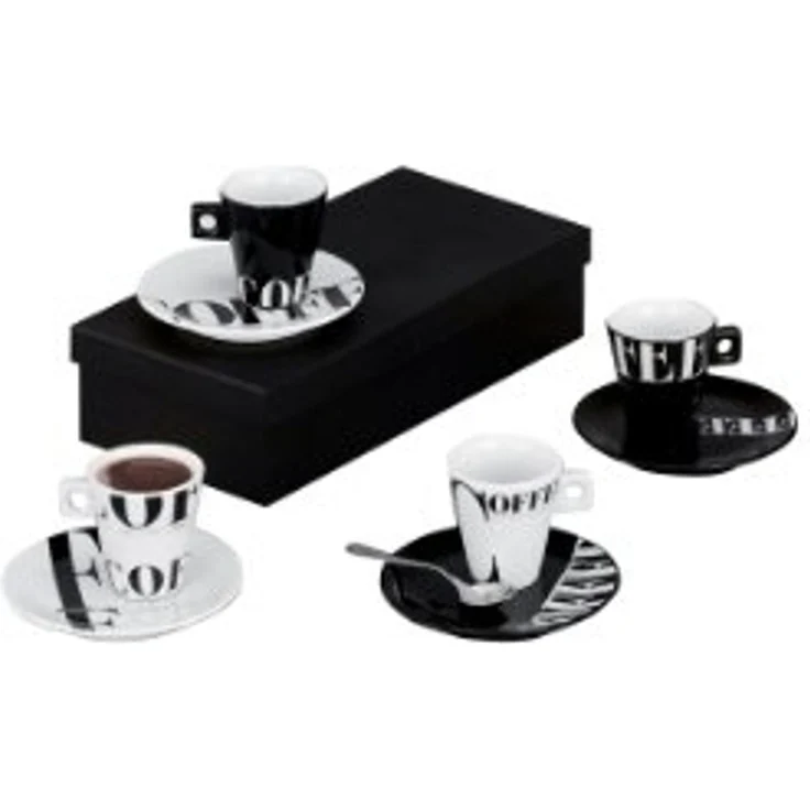 ZELLER 26540 Espresso-Set COFFEE STYLE, 8-tlg, Porzellan – Bild 3