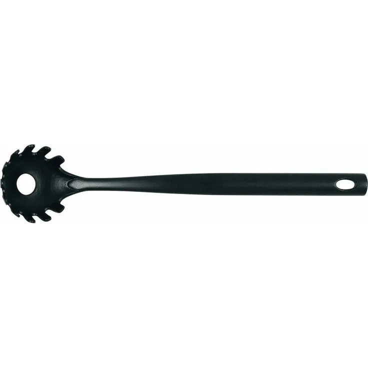 Brabantia Küchenhelfer Basic, Spaghettilöffel, Pastalöffel, Kelle in Schwarz, 365126