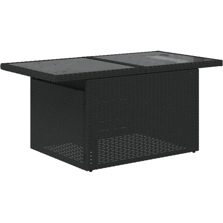 vidaXL 6-tlg. Garten-Sofagarnitur mit Kissen Schwarz Poly Rattan 3266586 – Bild 5