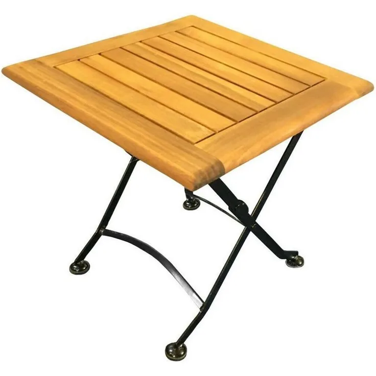 Sedex Beistelltisch Flex 45x45 cm aus Akazienholz – Schwarz, klappbar