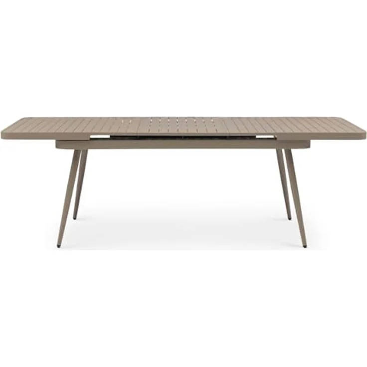 IDIMEX Sunny Gartentisch, Champagner, Aluminium, ausziehbar von 150 auf 200 cm, wetterfest und pflegeleicht – Bild 5