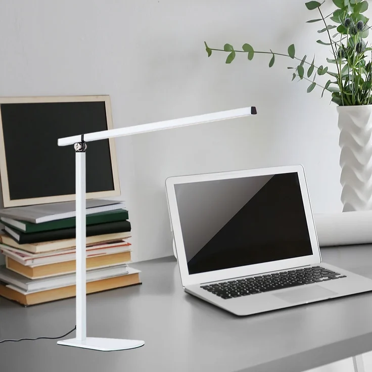 LED Tischleuchte, Touch, Spot beweglich, weiß, H 43 cm – Bild 5