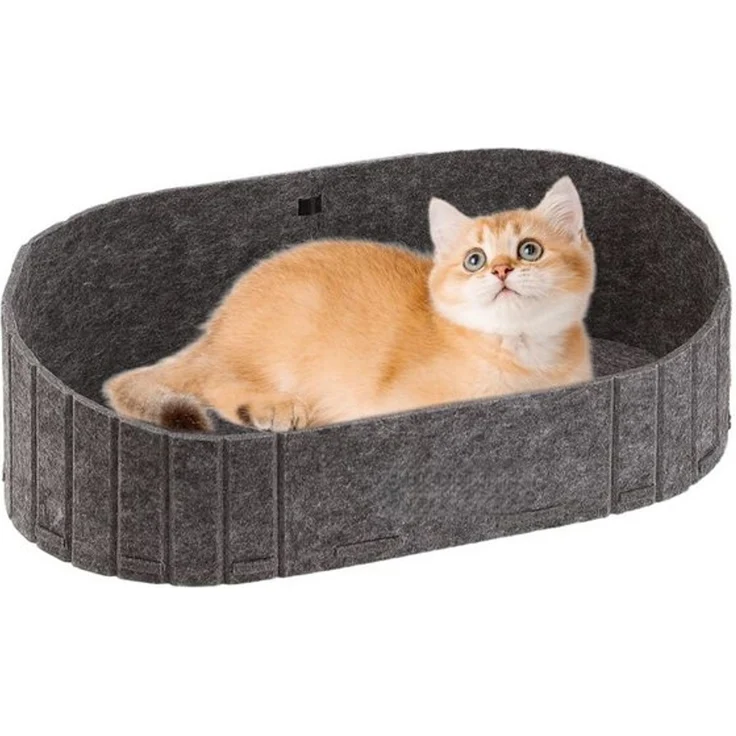 FOUORTUNATE-BEE Tierbett Katzenbett Filzkissen für Katzen im Innenbereich, für Stuhl, Sofa, Fensterbank, Outdoor Nutzung, bequemes Nest – Bild 4