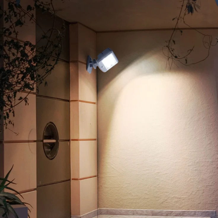 2er Set LED Solarleuchte, weiß, beweglicher Spot, Bewegungsmelder – Bild 4